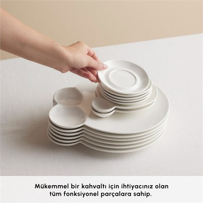 Karaca Red Carpet Collection Stream Bone Blow 26 Parça 6 Kişilik Kahvaltı Takımı