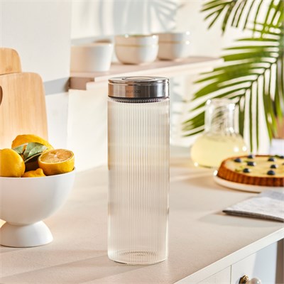 Karaca Ripple Inox Cam Saklama Kabı 1700 ml