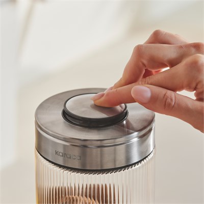 Karaca Ripple Inox Cam Saklama Kabı 450 ml