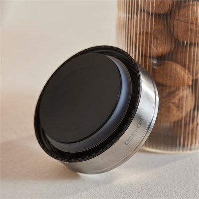 Karaca Ripple Inox Cam Saklama Kabı 450 ml