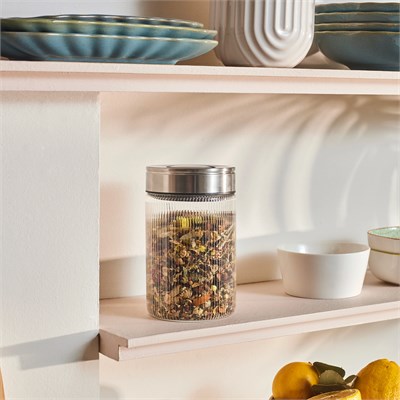 Karaca Ripple Inox Cam Saklama Kabı 750 ml