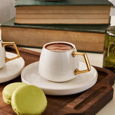 Karaca Saturn 6 Kişilik Kahve Fincanı Takımı 90 ml Gold