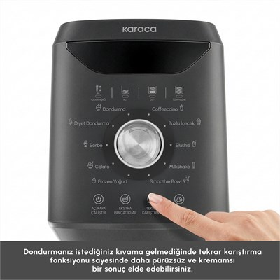 Karaca Scoopi 10 in 1 Dondurma Makinesi Matte Black