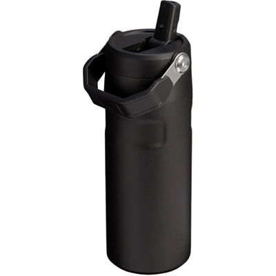 Karaca Stanley The IceFlow Flip Straw 2.0 Pipetli Termos Bardak 470 Ml Siyah
