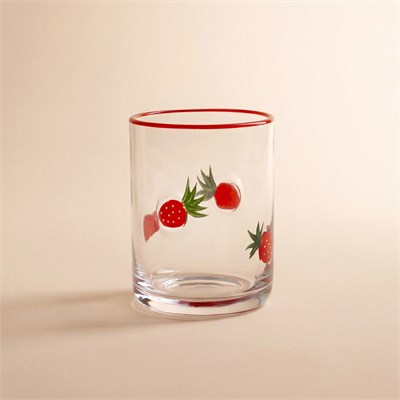 Karaca Strawberry Meşrubat Bardağı 420 ml Kırmızı