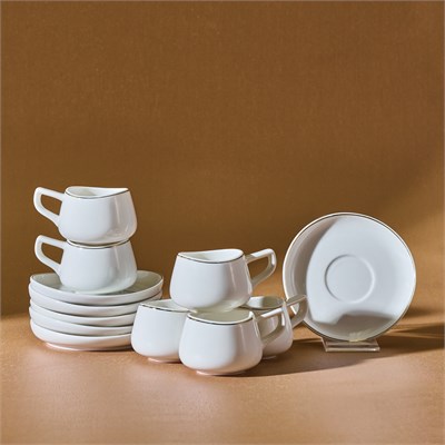 Karaca Streamline Hole 6 Kişilik Kahve Fincan Takımı 80 ml