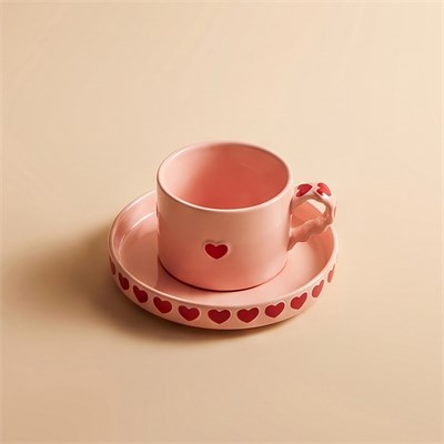 Karaca Sweetheart Çay Fincan Takımı Pembe 195 ml