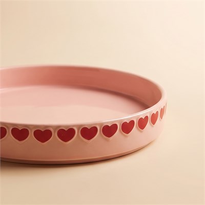 Karaca Sweetheart Çukur Tabak Pembe 20 cm