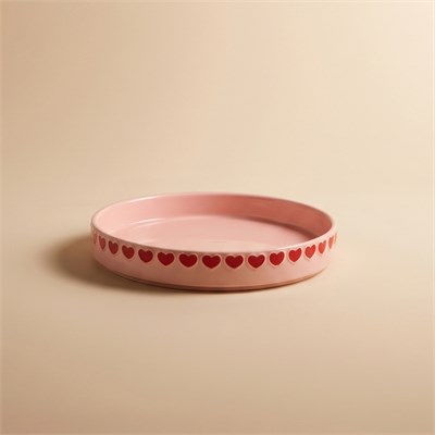 Karaca Sweetheart Çukur Tabak Pembe 20 cm