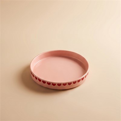 Karaca Sweetheart Çukur Tabak Pembe 20 cm