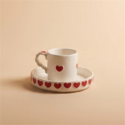 Karaca Sweetheart Kahve Fincan Takımı Beyaz