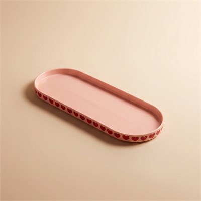 Karaca Sweetheart Kayık Tabak Pembe 12 cm