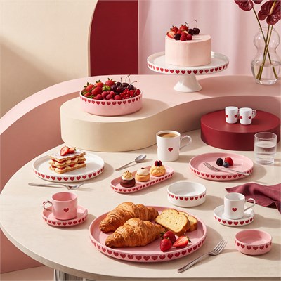 Karaca Sweetheart Kayık Tabak Pembe 12 cm