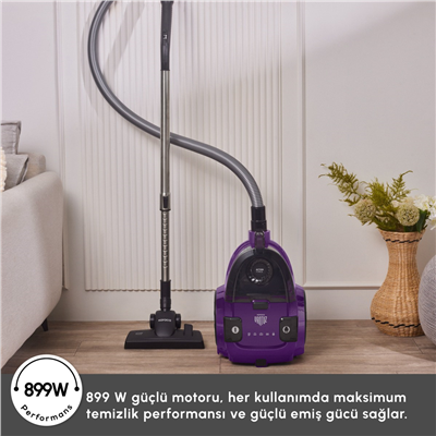 Karaca Vantuz Action Force X10 2 Lt Toz Torbasız Hazneli Elektrikli Süpürge 899 W
