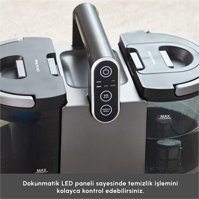 Karaca Vantuz Deepclean Buharlı Halı ve Koltuk Yıkama Makinesi Antrasit