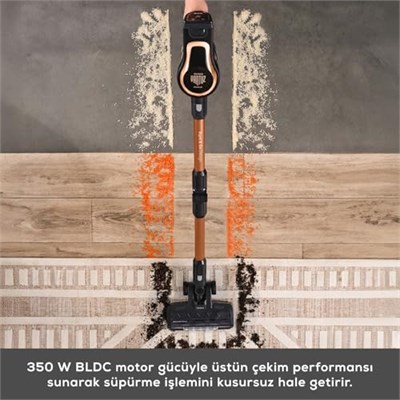 Karaca Vantuz Power Up Pro Dik Süpürge Black Copper
