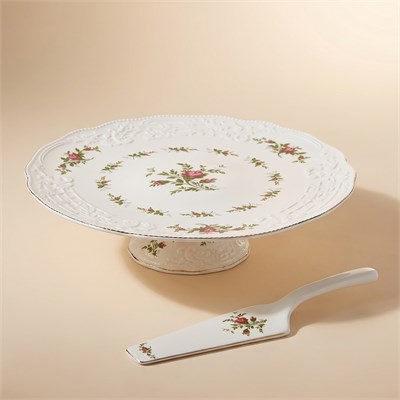 Karaca Vintage Rose Ayaklı Kek Standı 30 cm
