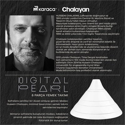 Karaca x Hussein Chalayan Fine Pearl 6 Parça Tek Kişilik Yemek Takımı
