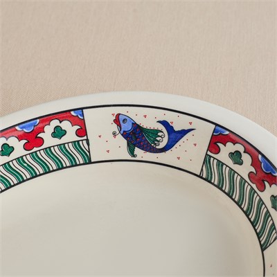 Karaca x Ömür Akkor İznik Balık Fırın Kabı 22 cm