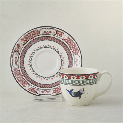 Karaca x Ömür Akkor İznik Serisi Balık Kahve Fincan Takımı 90 ml