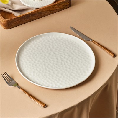 Karaca x Refika Bembeyaz Yuvarlak Servis Tabağı 28 cm