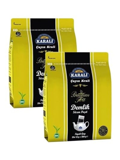Karali Premium Demlik Poşet Siyah Çay 25 Li 2 Adet