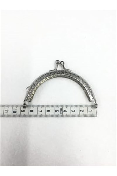 karan tuhafiye Çanta Ve Cüzdan Klipsi Oval 12 Cm Gümüş