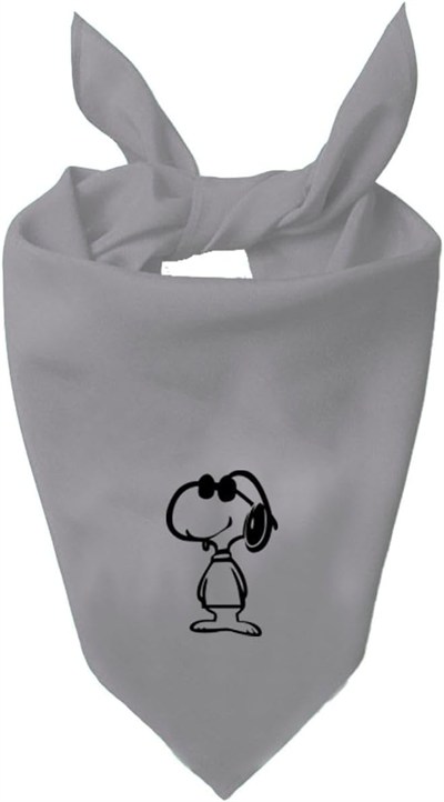 Kare Snoopy Tasarım Tek Renk Fular
