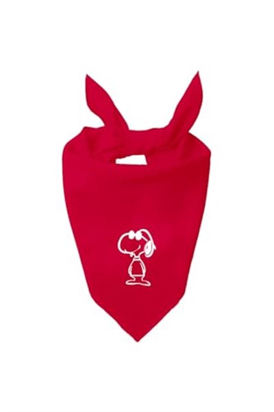 Kare Snoopy Tasarım Tek Renk Fular