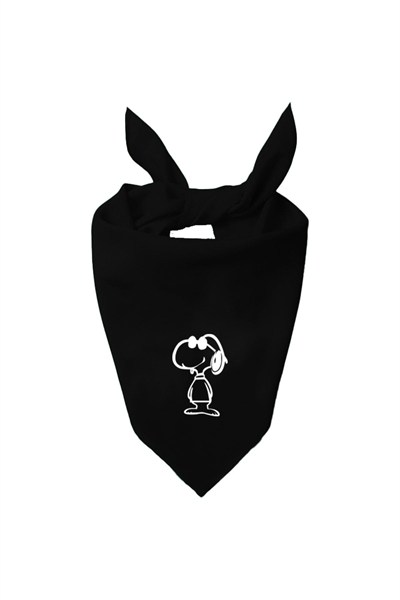 Kare Snoopy Tasarım Tek Renk Fular