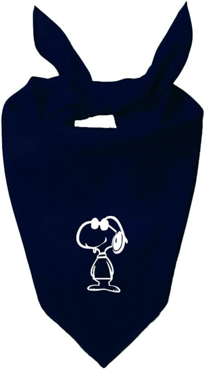 Kare Snoopy Tasarım Tek Renk Fular