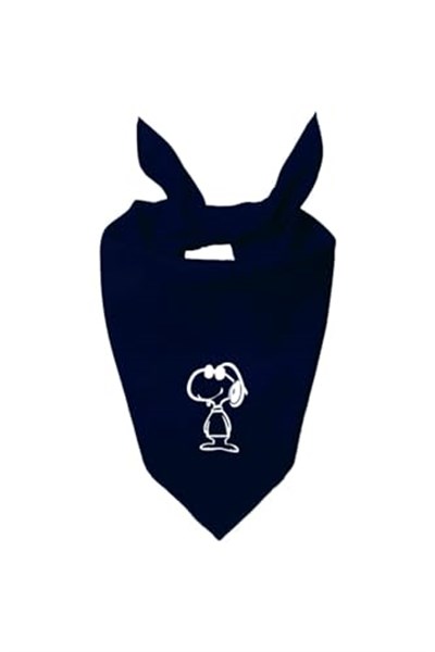 Kare Snoopy Tasarım Tek Renk Fular