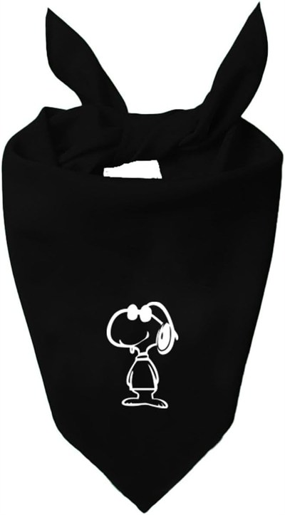 Kare Snoopy Tasarım Tek Renk Fular