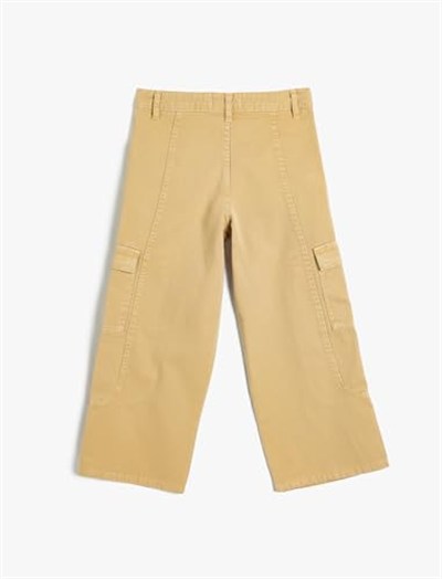 Kargo Kot Pantolon Bol Paça Pamuklu - Wide Leg Jean