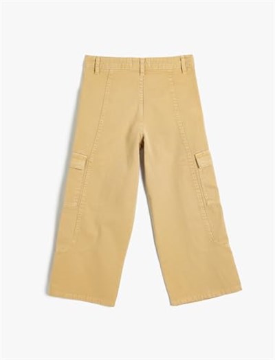 Kargo Kot Pantolon Bol Paça Pamuklu - Wide Leg Jean