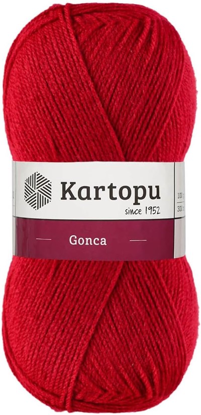 Kartopu Gonca El Örgü İpi 100 gr K132 Koyu Kırmızı