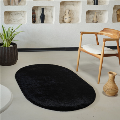 Kaşmir Halı 7/24 Cosy Premium Siyah 70x100 cm
