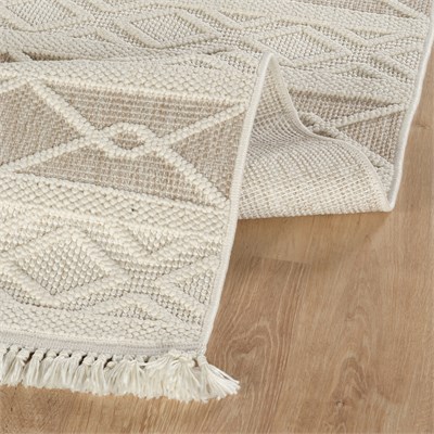 Kaşmir Halı 7/24 İskandinav Larus Beige 80x300 cm