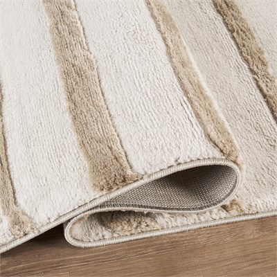 Kaşmir Halı 7/24 Plushy Basra Beyaz 50x80 cm