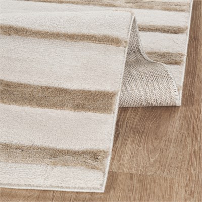 Kaşmir Halı 7/24 Plushy Basra Beyaz 80x300 cm