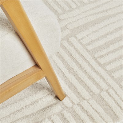 Kaşmir Halı 7/24 Plushy Tova Cream 80x300 cm