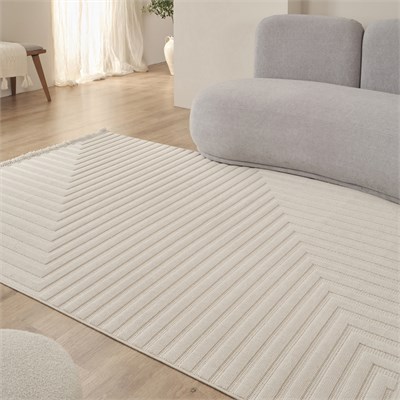 Kaşmir Halı İskandinav Rune White 80x150 cm