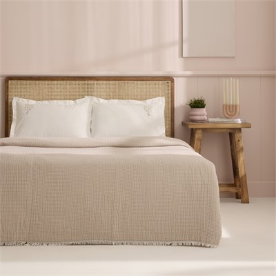 Kaşmir Home Diana Çift Kişilik Müslin Pike Takımı Bej