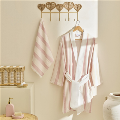 Kaşmir Home Helen Kimono Set Offwhite-Bej S-M