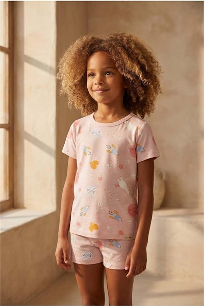 Katia & Bony Kız Çocuk Unicorn Desenli Şortlu Pijama Takımı, 12612K2021 - Seçenekler: 2-3 Yıl, 4-5 Yıl, 6-7 Yıl, 8-9 Yıl, 10-11 Yıl, 12-13 Yıl