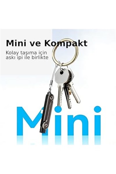 Katlanabilir Standlı Type-C to Type-C Adaptör Taşınabilir Mini Dock Şarj ve Veri Dönüştürücü Anahtarlık Tasarım 240W Hızlı Şarj Destekli