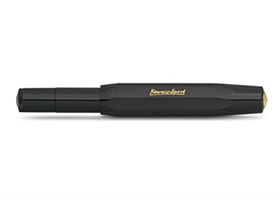 Kaweco 10000000 Klasik Sport Dolma Kalem, Medium Uç Siyah - Seçenekler: Medium, Broad, Extra Fine, Fine