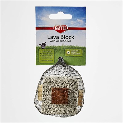 Kaytee Lav Bloğu Çiğneme Oyuncağı, 2,5 inç x 2,5 inç x 5 inç