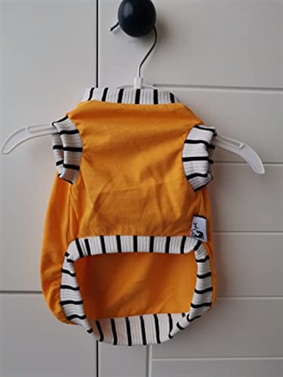 Kedi köpek kıyafetleri yazlık tshirt 2li set (Kırmızı sarı ıkılı t-shirt/L)