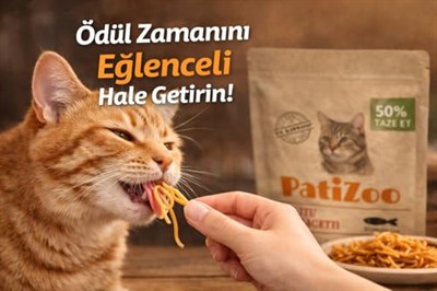 Kedi Spagetti Ödülü – Yumuşak & Çiğnenebilir Eğlenceli Kedi Atıştırmalığı